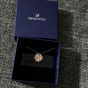 Swarovski Pink Crystal Flower Necklace